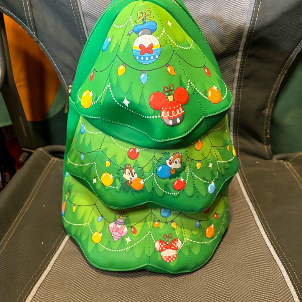 Loungefly Disney Chip 'N Dale Christmas Tree Led Lights Mini Backpack